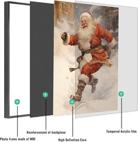 Thumbnail for Christmas Santa Claus Wall Art Set - 4-Piece Holiday Decor Featuring Santa, Perfect for Home, Living Room, Bedroom, Office, and Seasonal Decorations(8x10inch, 4pcs, Framed)