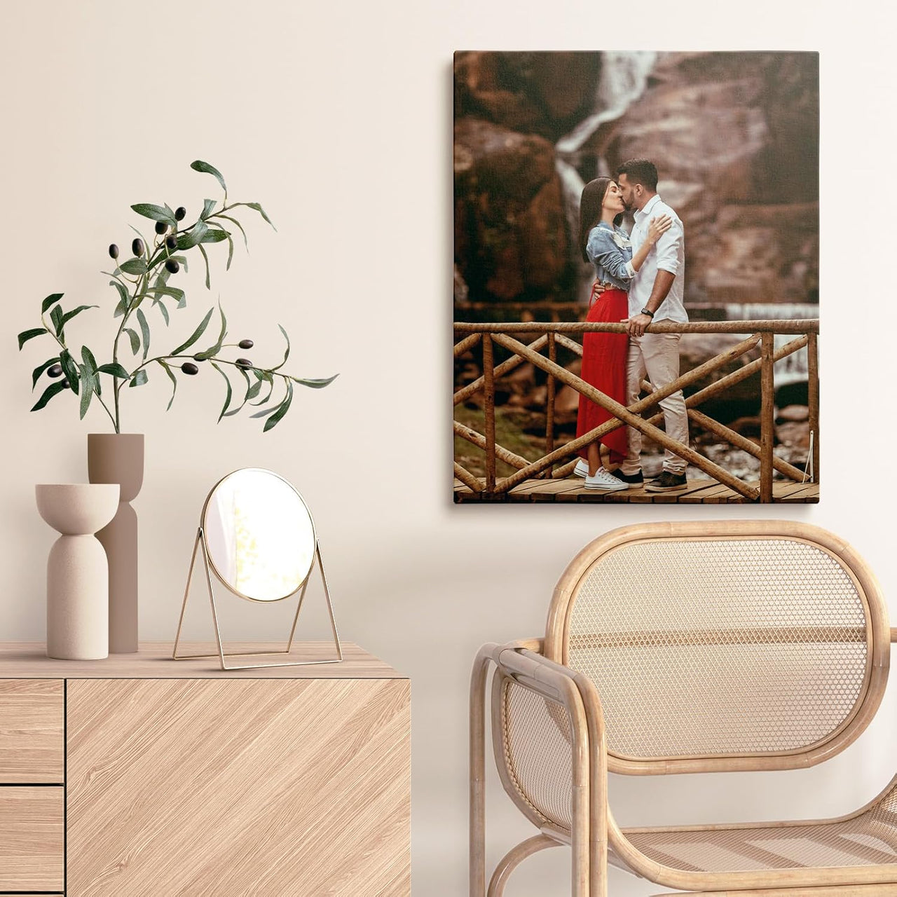 Custom Canvas Prints with Your Photos, Personalized Canvas Pictures, Perfect for Home Decor, Gifts & Keepsakes, Framed 8"x6"